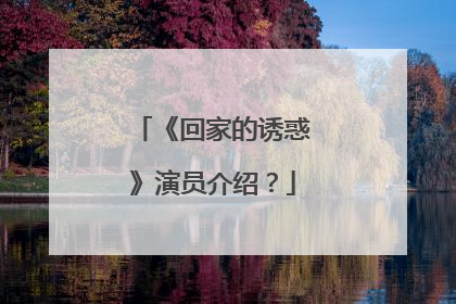 《回家的诱惑》演员介绍?