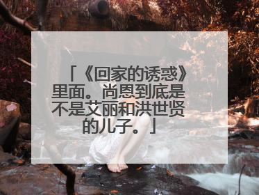 《回家的诱惑》里面。尚恩到底是不是艾丽和洪世贤的儿子。