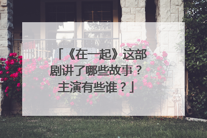 《在一起》这部剧讲了哪些故事?主演有些谁?
