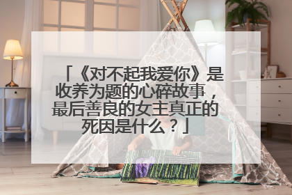 《对不起我爱你》是收养为题的心碎故事，最后善良的女主真正的死因是什么？
