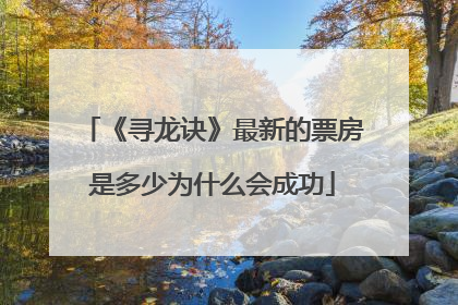 《寻龙诀》最新的票房是多少为什么会成功