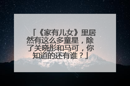 《家有儿女》里居然有这么多童星,除了关晓彤和马可,你知道的还有谁?