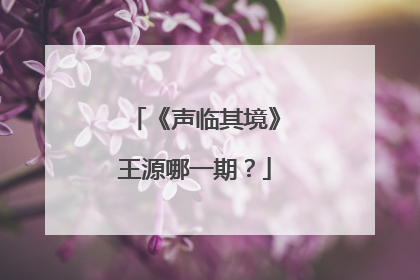 《声临其境》王源哪一期？