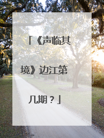 《声临其境》边江第几期？