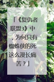 《复仇者联盟3》中,为何只有蜘蛛侠的死这么漫长痛苦?