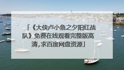 《大侠卢小鱼之夕阳红战队》免费在线观看完整版高清,求百度网盘资源