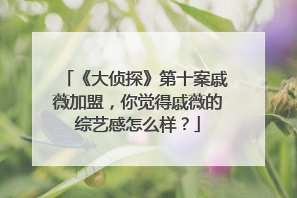 《大侦探》第十案戚薇加盟,你觉得戚薇的综艺感怎么样?