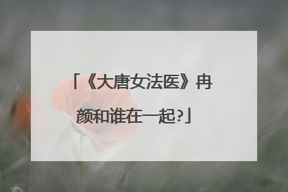 《大唐女法医》冉颜和谁在一起?