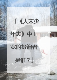 《大宋少年志》中王宽的扮演者是谁？