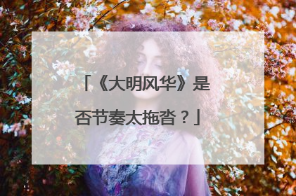 《大明风华》是否节奏太拖沓？