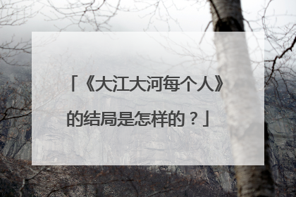 《大江大河每个人》的结局是怎样的？
