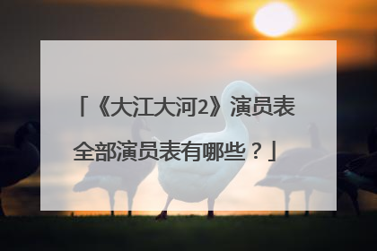 《大江大河2》演员表全部演员表有哪些?