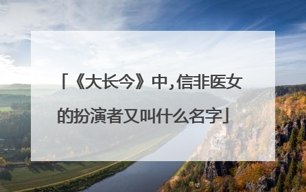 《大长今》中,信非医女的扮演者又叫什么名字