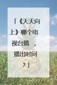 《天天向上》哪个电视台播 ， 播出时间 ？