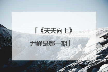 《天天向上》尹峰是哪一期