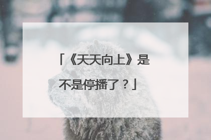 《天天向上》是不是停播了？