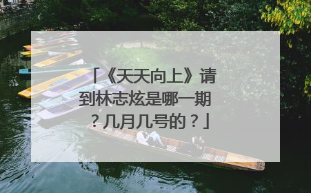 《天天向上》请到林志炫是哪一期？几月几号的？