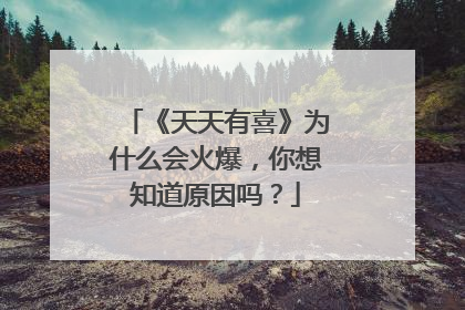 《天天有喜》为什么会火爆,你想知道原因吗?