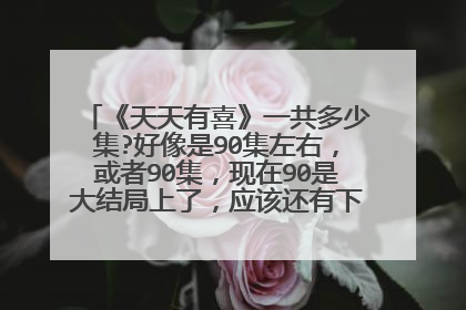 《天天有喜》一共多少集?好像是90集左右,或者90集,现在90是大结局上了,应该还有下,来“喜谈计算机”