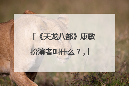 《天龙八部》康敏扮演者叫什么?,