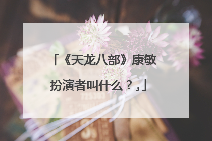 《天龙八部》康敏扮演者叫什么？,