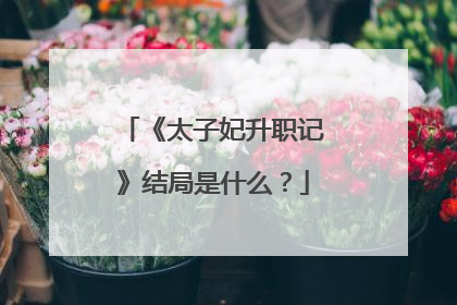 《太子妃升职记》结局是什么?