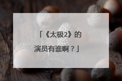 《太极2》的演员有谁啊？