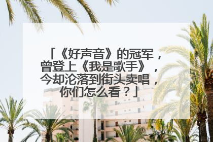 《好声音》的冠军，曾登上《我是歌手》，今却沦落到街头卖唱，你们怎么看？