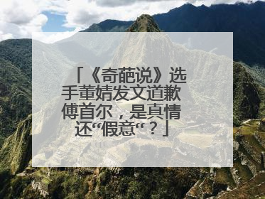 《奇葩说》选手董婧发文道歉傅首尔,是真情还“假意“?