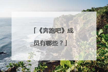 《奔跑吧》成员有哪些？
