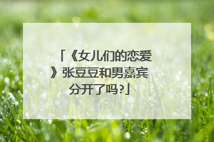 《女儿们的恋爱》张豆豆和男嘉宾分开了吗?