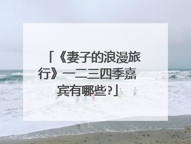 《妻子的浪漫旅行》一二三四季嘉宾有哪些?