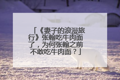《妻子的浪漫旅行》张翰吃牛肉面了，为何张翰之前不敢吃牛肉面？