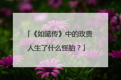 《如懿传》中的玫贵人生了什么怪胎？