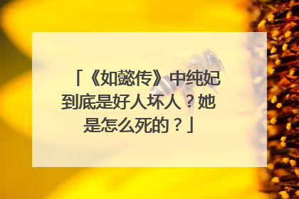 《如懿传》中纯妃到底是好人坏人？她是怎么死的？