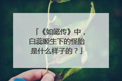 《如懿传》中,白蕊姬生下的怪胎是什么样子的?