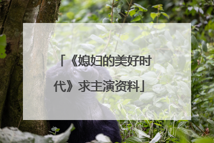 《媳妇的美好时代》求主演资料