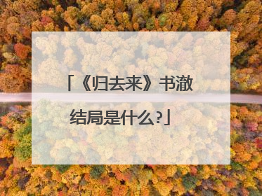 《归去来》书澈结局是什么?