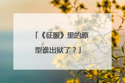 《征服》里的原型谁出狱了?