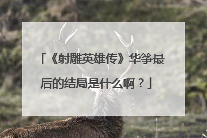《射雕英雄传》华筝最后的结局是什么啊？