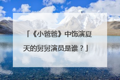 《小爸爸》中饰演夏天的舅舅演员是谁?
