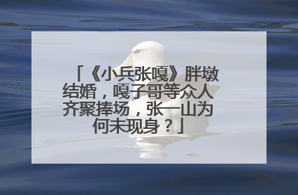《小兵张嘎》胖墩结婚,嘎子哥等众人齐聚捧场,张一山为何未现身?