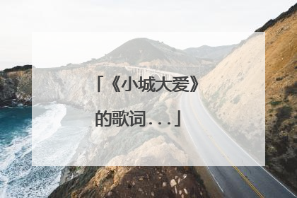 《小城大爱》的歌词...