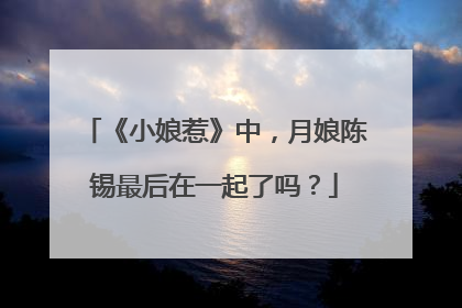 《小娘惹》中,月娘陈锡最后在一起了吗?