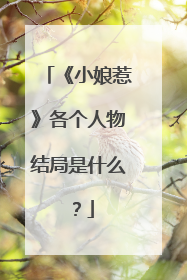 《小娘惹》各个人物结局是什么？