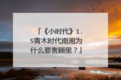 《小时代》1.5青木时代南湘为什么要害顾里？