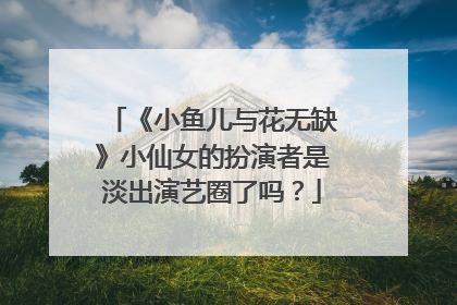 《小鱼儿与花无缺》小仙女的扮演者是淡出演艺圈了吗？