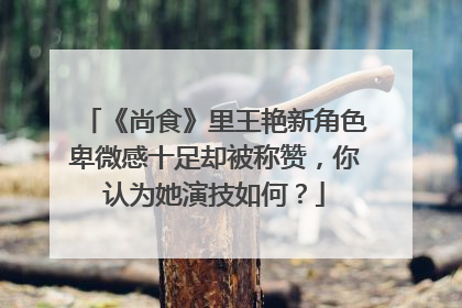 《尚食》里王艳新角色卑微感十足却被称赞，你认为她演技如何？