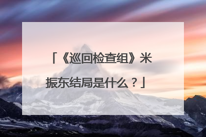 《巡回检查组》米振东结局是什么?