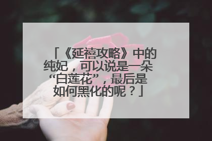 《延禧攻略》中的纯妃,可以说是一朵“白莲花”,最后是如何黑化的呢?